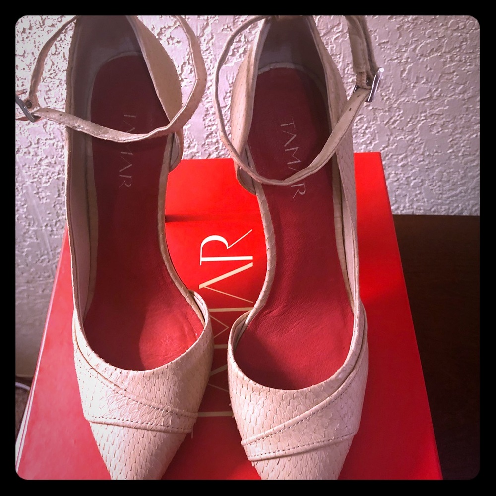 Tamar Snake Pink Pumps